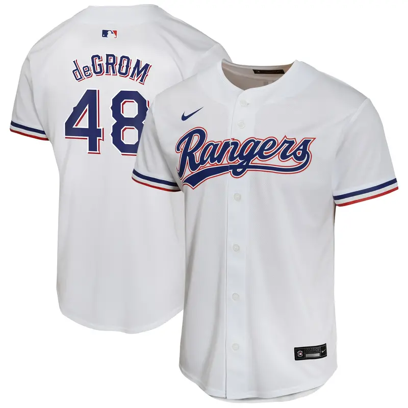 Youth Nike Jacob Degrom Texas Rangers White Home Jersey 1