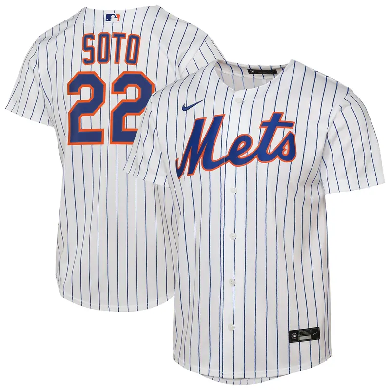 Youth Nike Juan Soto Mets White Home Replica Jersey 1