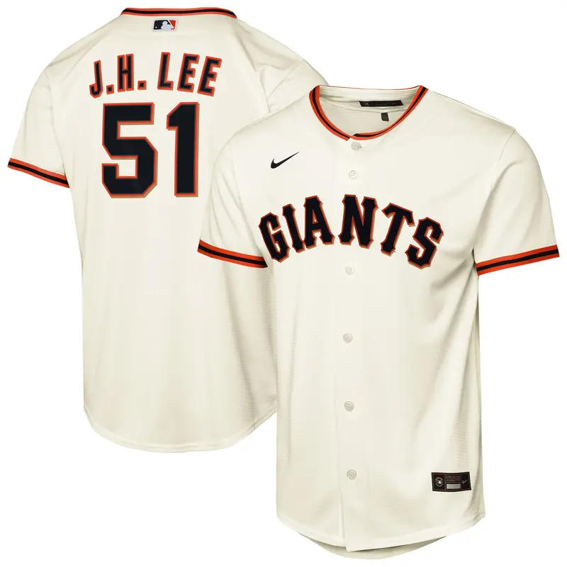 Youth Nike Jung Hoo Lee Giants Cream Home Replica Jersey 1