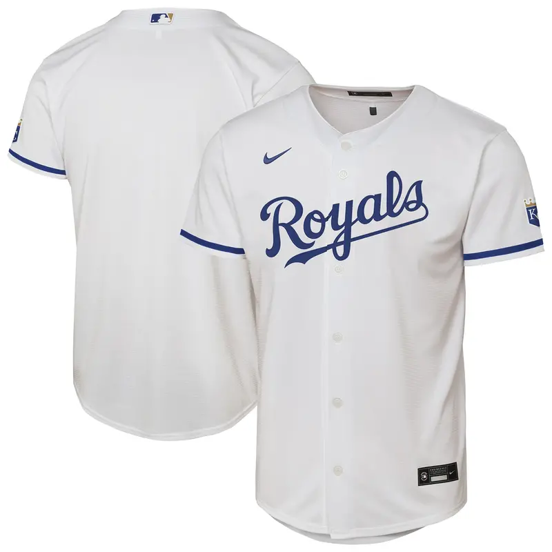 Youth Nike Kansas City Royals White Home Stadium Jersey 1