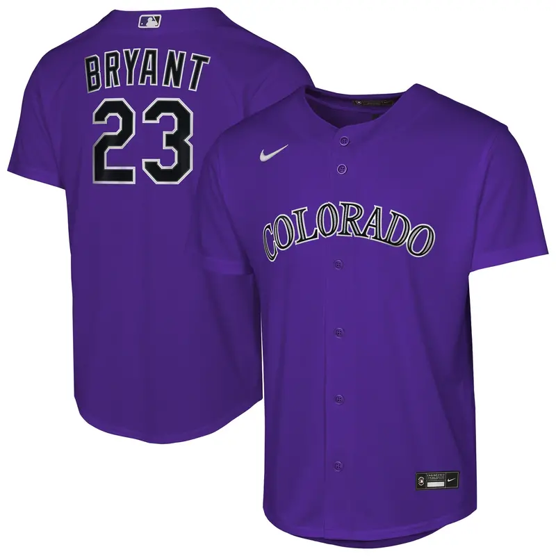 Youth Nike Kris Bryant Purple Col Rockies Alternate Replica Jersey 1