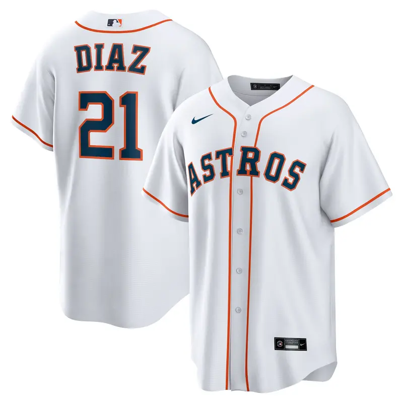 Youth Nike Yainer Diaz White Houston Astros Home Replica Jersey 1