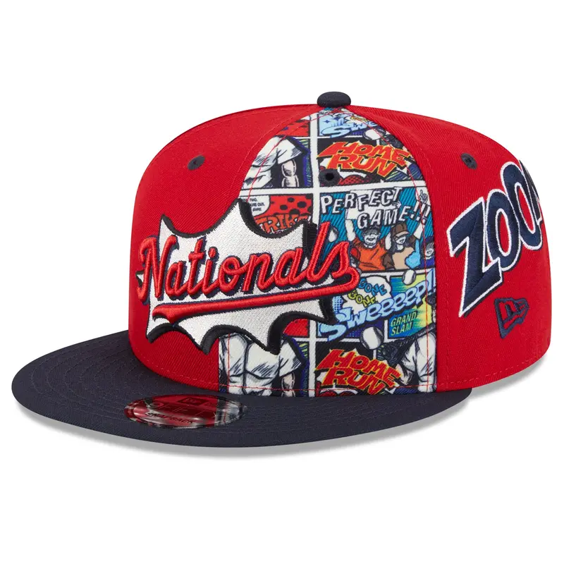 Youth Washington Nationals 2025 Diamond Hero Snapback – Red & Navy 9Fifty Hat 1