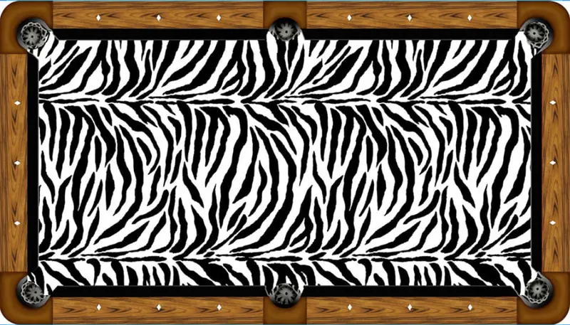 Zebra Stripe Custom Pool Table Felt – Stylish Billiard Cloth For 7Ft–9Ft Tables 1